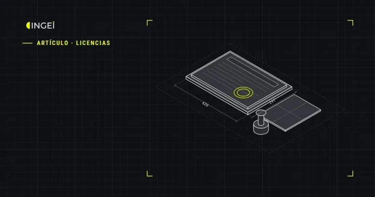 Dibujo isométrico de un expediente técnico con sello y planos