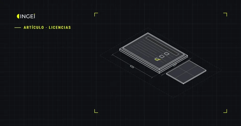 Dibujo isométrico de un expediente con la documentación revisada