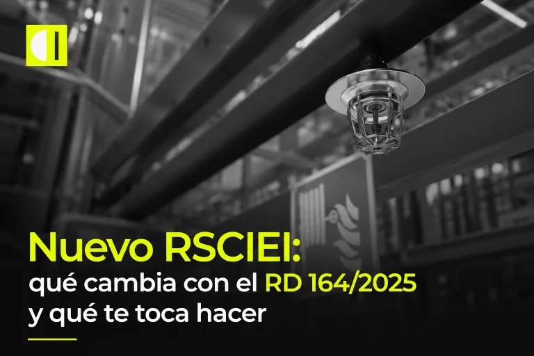 Nave industrial con sistema de protección contra incendios bajo el nuevo RSCIEI